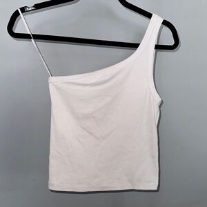 Aerie White One-Shoulder Camisole
